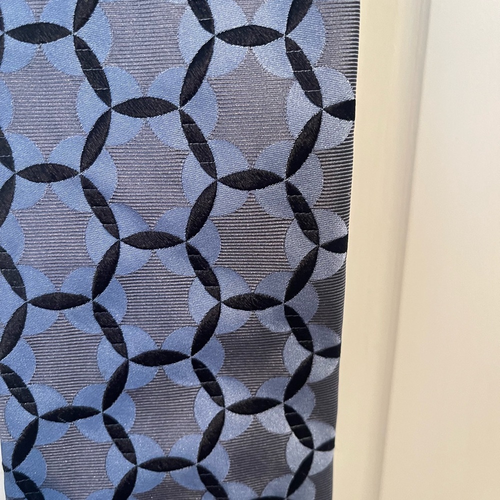 Ted Baker Hexagonal Patterned Tie in Blue and Bla… - image 2